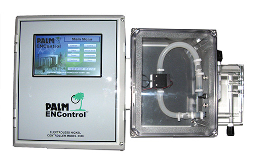 ENControl™ Model 3300 automatic controller by Palm Technology, providing precise monitoring and maintenance of electroless nickel bath chemistry.