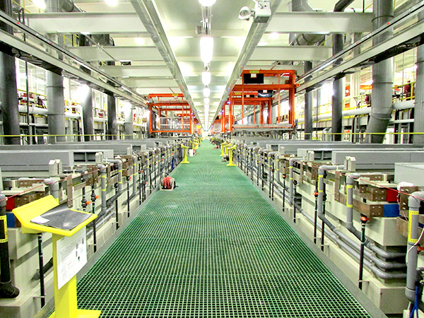 18 Hoist Plating on Plastic automated plating line with copper, nickel, chrome and tri-chrome multi-finishing plating