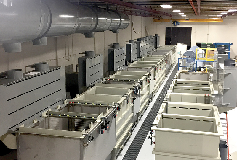 Manual Electroless Nickel plating line supplied by Palm Technology